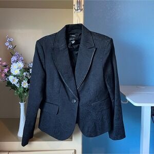 Vtg‎ Womens XL Black Tapestry Blazer Jacket Fairy Grunge Steampunk Witchy Goth